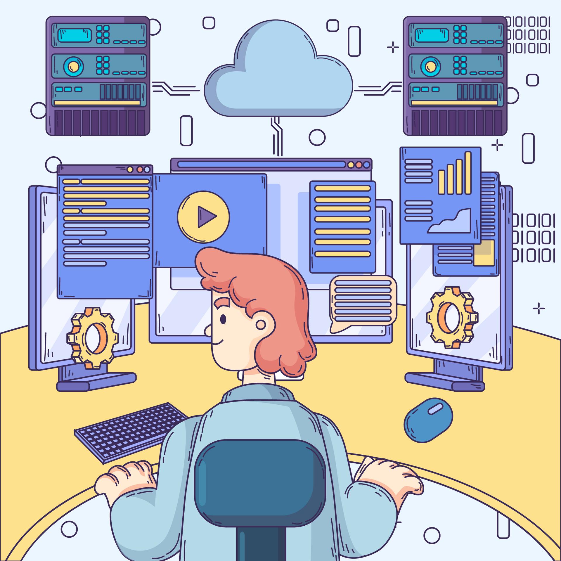 Futuristic diagram showing how DevSecOps integrates security into the entire development lifecycle