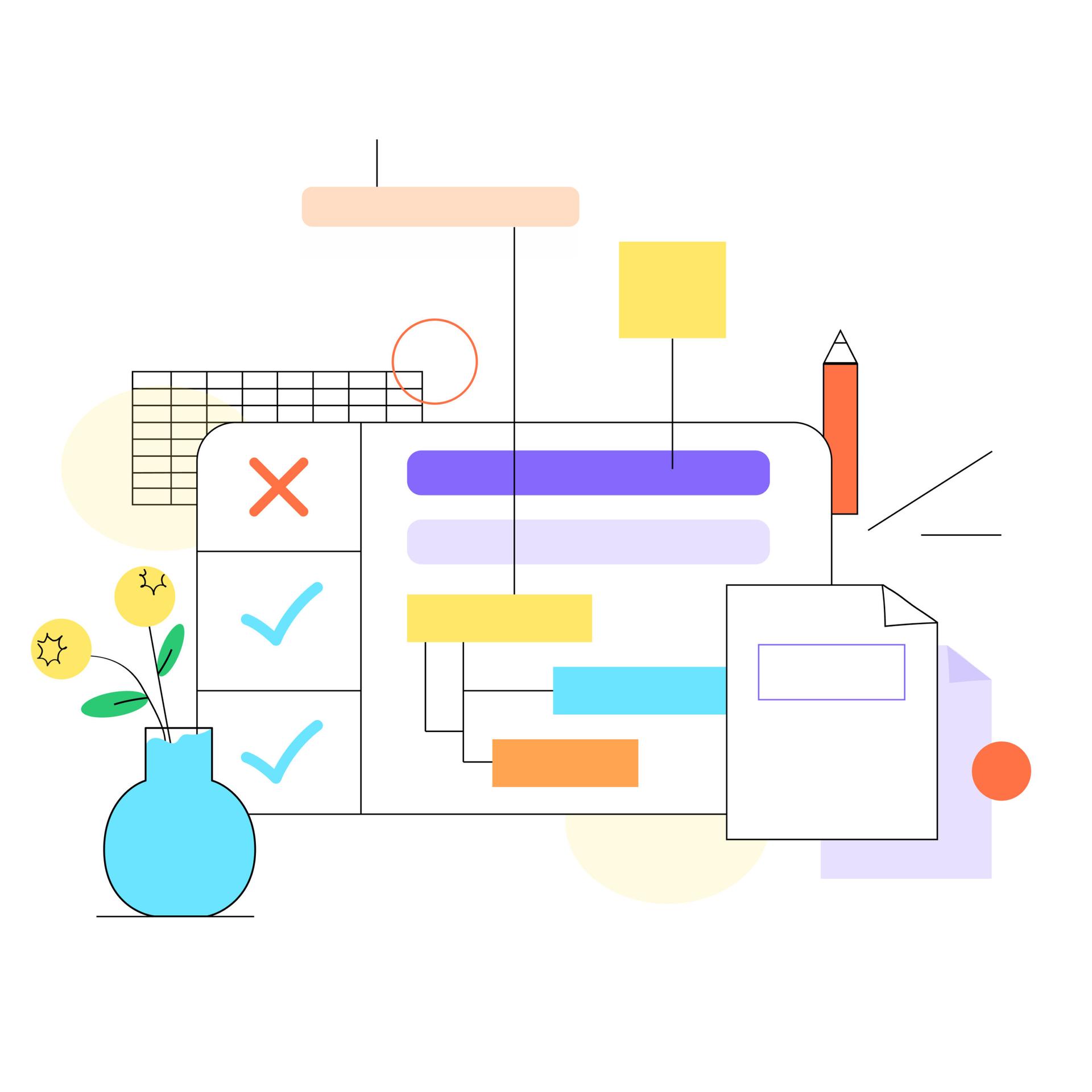 Template showing key components of a test plan in the software testing life cycle