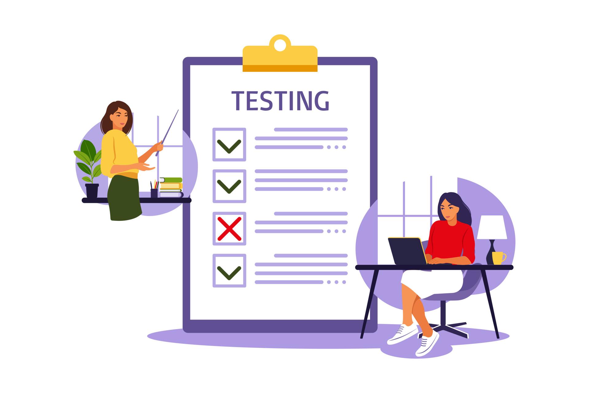 Test plan template showing key sections including scope, strategy, resources, and schedule